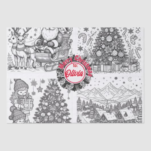 Joyful Colors Christmas Wrap Seidenpapier (Vorderseite)
