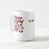 Joyful Confetti Happy Birthday Grueting Kaffeetasse (Vorderseite Links)