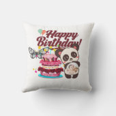 Joyful Confetti Happy Birthday Grueting Kissen (Rückseite)