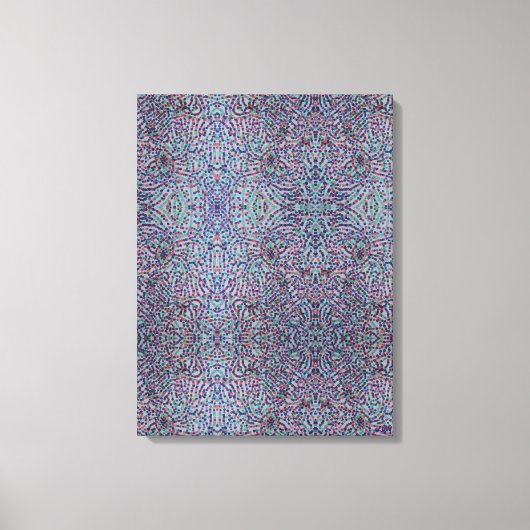 Joyful Confetti Mosaic Stretched Canvas Print Leinwanddruck (Vorderseite)