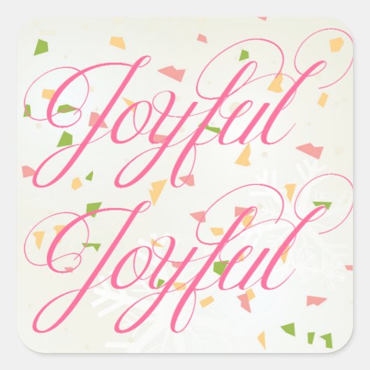 Joyful Confetti - Square Sticker (Vorderseite)