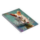 Joyful Corgi Splash Notebook Notizblock (Rechte Seite)