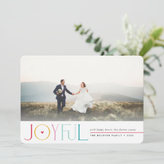 JOYFUL COUPLE PHOTO modern pretty elegant colorful Ankündigung