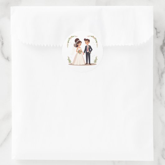 Joyful Couple Wedding Sticker (Tasche)