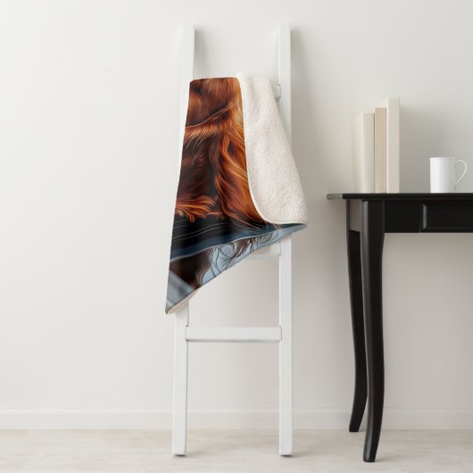 Joyful Dog in Wind Art Print Sherpadecke (Beispiel)