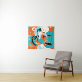 Joyful Dog Portrait Wandteppich (Beispiel (Horizontal))