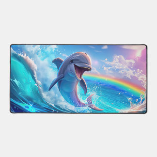 Joyful Dolphin Desk Mat Schreibtischunterlage