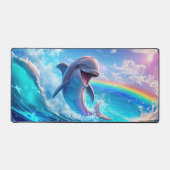 Joyful Dolphin Desk Mat Schreibtischunterlage (Vorderseite)