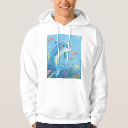 Joyful Dolphin Moments Hoodie (Vorderseite)