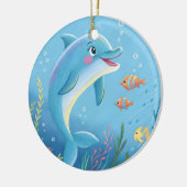 Joyful Dolphin Moments Keramik Ornament (Links)