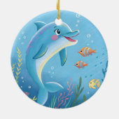 Joyful Dolphin Moments Keramik Ornament (Hinten)