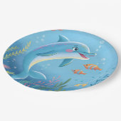 Joyful Dolphin Moments Pappteller (Schrägansicht)