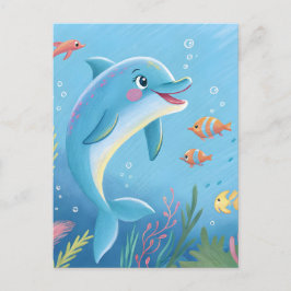 Joyful Dolphin Moments Postkarte