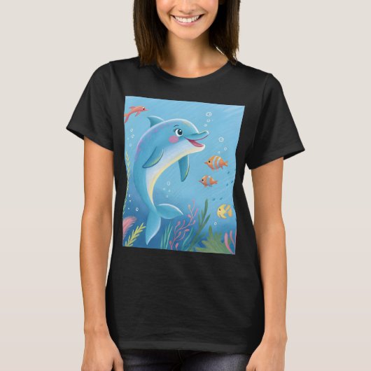 Joyful Dolphin Moments T-Shirt (Vorderseite)