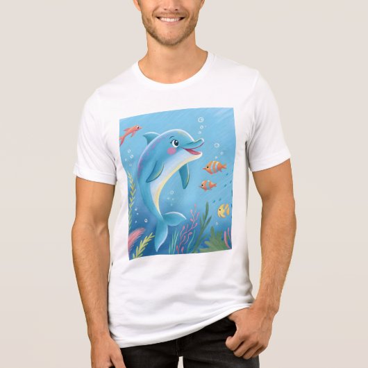 Joyful Dolphin Moments Tri-Blend Shirt (Vorderseite)