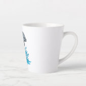 Joyful Dolphin Splash - Latte Mug Milchtasse (Rechts)