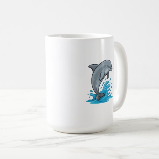 Joyful Dolphin Splash - Mug Kaffeetasse (VorderseiteRechts)