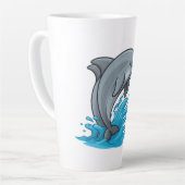 Joyful Dolphin Splash - Mug Milchtasse (Linke Ecke)
