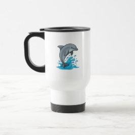 Joyful Dolphin Splash - Mug Reisebecher