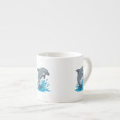 Joyful Dolphin Splash - Specialty Mug Espressotasse (Vorderseite Rechts)