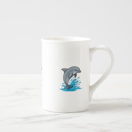 Joyful Dolphin Splash - Specialty Mug Porzellantasse (Rechts)