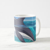 Joyful Dolphin Splash Tasse (VorderseiteRechts)