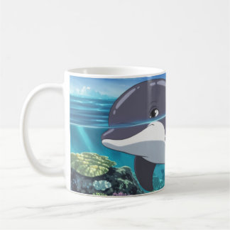 Joyful Dolphin Splash Tasse