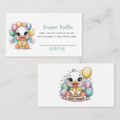 Joyful Duckling Diaper Raffle Visitenkarte (Vorne/Hinten)