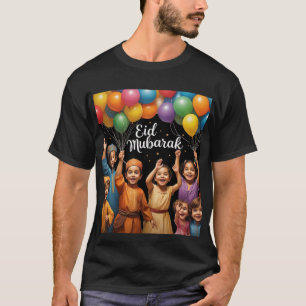 Joyful Eid Mubarak Celebration Mens Tshirt