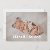 Joyful Einführung kühne Namen Geburtsankündigung Ankündigung (Vorderseite)