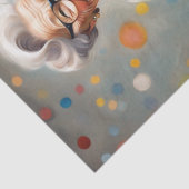 Joyful Elegance: Alte Dame im farbenfrohen Tulle-R Seidenpapier (Detail)