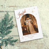 Joyful Elegant Foto Weihnachtskarte Einladung
