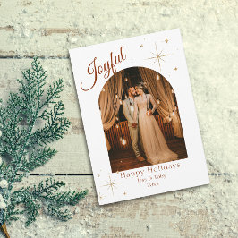 Joyful Elegant Foto Weihnachtskarte Einladung