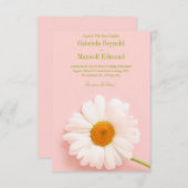 Joyful Elegant Nature White Daisy Wedding Einladung (Vorne/Hinten)