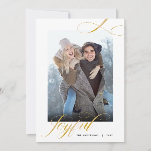 Joyful Elegante Script 2 Fotos Weihnachten (Vorderseite)