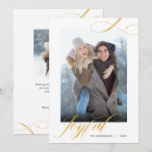 Joyful Elegante Script 2 Fotos Weihnachten (Vorne/Hinten)