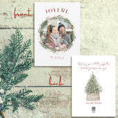 Joyful Eleganth Wreath Foto Weihnachtskarte Feiertagskarte