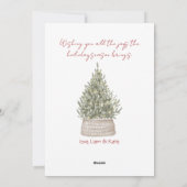 Joyful Eleganth Wreath Foto Weihnachtskarte Feiertagskarte (Rückseite)