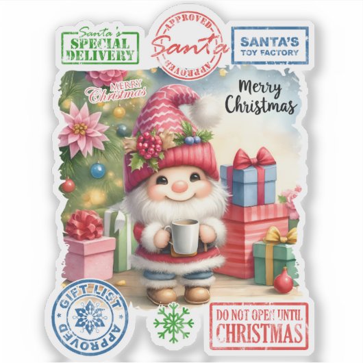 Joyful Elf Christmas Sticker (Vorderseite)
