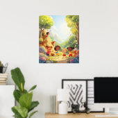 Joyful Explorers - Nature Adventure Wall Art Poster (Heimbüro)