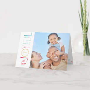 JOYFUL FAMILY FOTO Moderne, elegante Ikone bunt Feiertagskarte