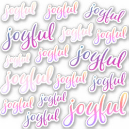 Joyful farbenfrohe Pink Script Girls Urlaub Aufkleber