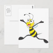 Joyful Female Bee Postkarte (Vorne/Hinten)
