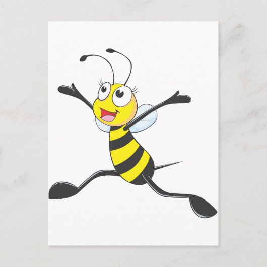 Joyful Female Bee Postkarte (Vorderseite)