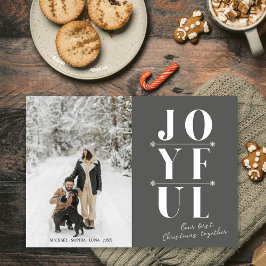 Joyful First Weihnachten Moderner Grauer Couple Do