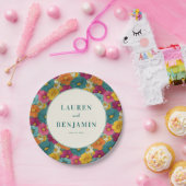 Joyful Floral Mosaic Pappteller (Party)