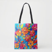 Joyful Floral Painting Tasche (Vorderseite)