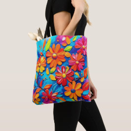 Joyful Floral Painting Tasche