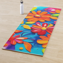 Joyful Floral Painting Yogamatte