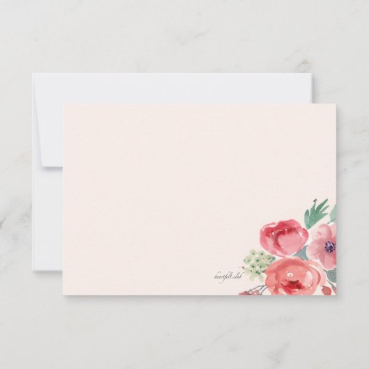 Joyful Floral RSVP Card (Rückseite)